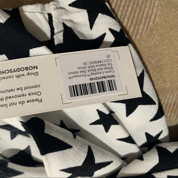 Nobody’s Child V-Neck Star Print With Tie Shoulders Dress - Picture 8 of 8